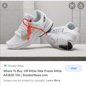 Off white Nike presto